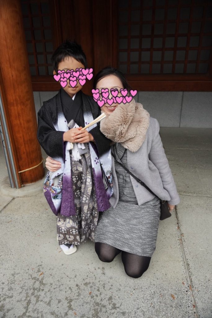 北海道神宮での5歳長男とママ